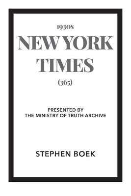 1930s NEW YORK TIMES (365) by Boek, Stephen