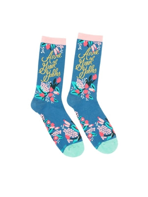 Puffin in Bloom: Anne of Green Gables Socks - Large by Out of Print