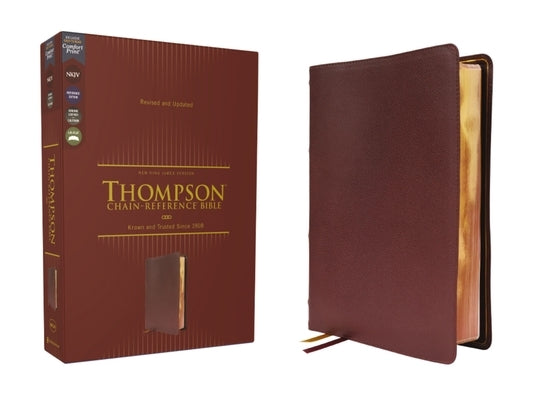 Nkjv, Thompson Chain-Reference Bible, Genuine Leather, Calfskin, Burgundy, Red Letter, Comfort Print by Thompson, Frank Charles
