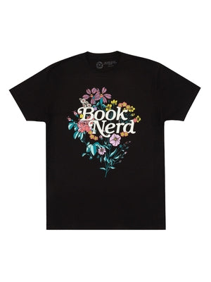 Book Nerd Floral Unisex T-Shirt Large by Out of Print