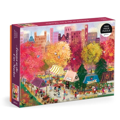 Joy Laforme Autumn at the City Market 1000 Piece Puzzle by Galison