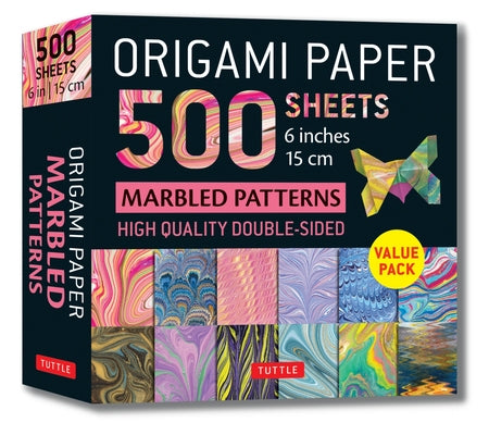 Origami Paper 500 Sheets Marbled Patterns 6 (15 CM): Tuttle Origami Paper: Double-Sided Origami Sheets Printed with 12 Different Designs (Instructions by Tuttle Studio