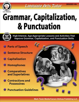 Language Arts Tutor: Grammar, Capitalization, and Punctuation, Grades 4 - 8 by Barden, Cindy