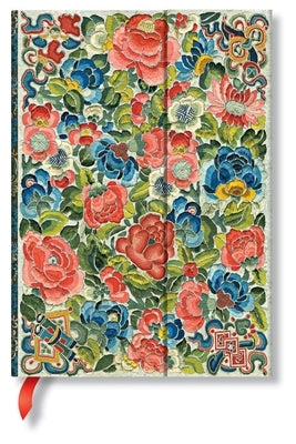 Paperblanks Pear Garden Peking Opera Embroidery Hardcover MIDI Lined Wrap Closure 144 Pg 120 GSM by Paperblanks