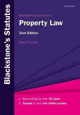 Blackstone's Statutes on Property Law by Thomas, Meryl