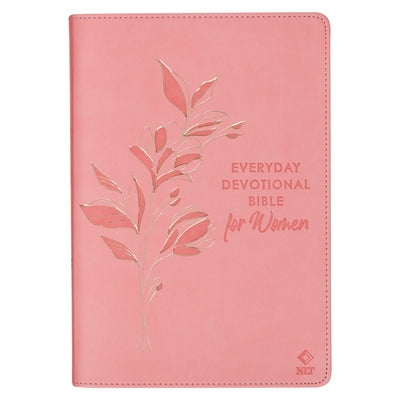 NLT Holy Bible Everyday Devotional Bible for Women New Living Translation, Vegan Leather, Pink Debossed by Christian Art Gifts