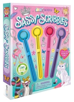 Sassy Scribbles Coloring Kit: With 4 Pom-POM Color Pencils by Igloobooks