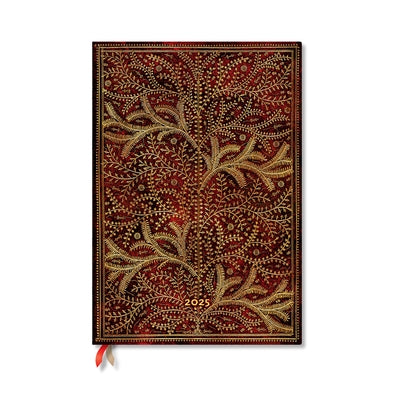 Paperblanks 2025 Weekly Planner Wildwood Tree of Life 12-Month Grande Vertical Elastic Band 160 Pg 100 GSM by Paperblanks