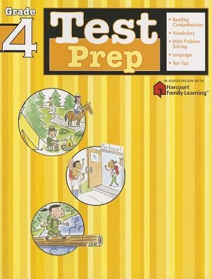 Test Prep: Grade 4 (Flash Kids Harcourt Family Learning) by Flash Kids