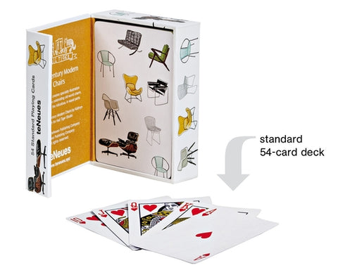 Mid-Century Modern Chairs Playing Cards by Tiger, Hail