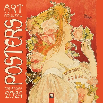 Art Nouveau Posters Wall Calendar 2024 (Art Calendar) by Flame Tree Studio