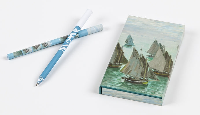 Fishing Boats, Claude Monet 8-Pen Set by Teneues