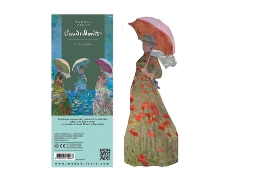 Bookmark - Claude Monet - Woman with a Parasol by Today Is Art Day