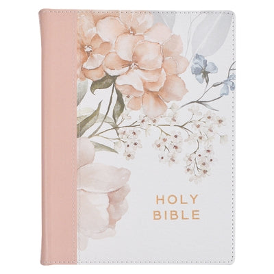 KJV Note-Taking Bible Faux Leather Hc Pink Floral Printed by Christian Art Gifts