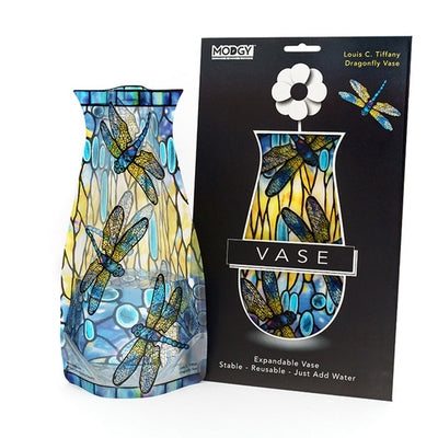 Louis C. Tiffany Dragonfly Vase in Retail Package by Modgy