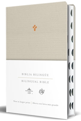 Biblia Bilingüe Reina Valera 1960/ESV Letra Grande Tapa Dura Tela Con Índice / Bilingual Bible Esv/Rvr 1960 Large Print Cloth Hardcover with Index by Reina Valera Revisada 1960