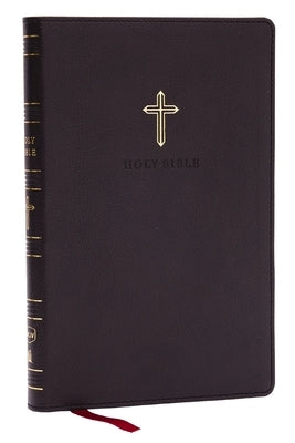 NKJV Holy Bible, Ultra Thinline, Black Leathersoft, Red Letter, Comfort Print by Thomas Nelson