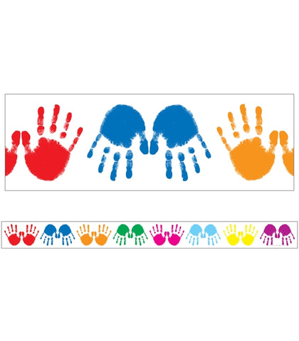 Colorful Handprints Straight Borders by Carson-Dellosa Publishing