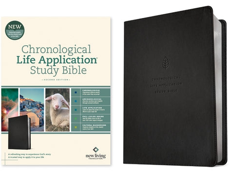 NLT Chronological Life Application Study Bible, Second Edition (Leatherlike, Ebony Leaf) by Tyndale