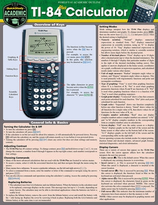 Ti 84 Plus Calculator: A Quickstudy Laminated Reference Guide by Yablonski, Ken