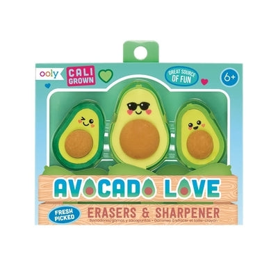 Avocado Love Erasers and Sharpener by 