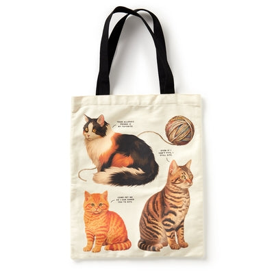 Moody Cats Canvas Tote by Brass Monkey, Brass