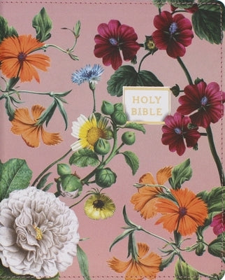 Niv, Artisan Collection Bible, Large Print, Leathersoft, Blush Floral, Red Letter, Comfort Print by Zondervan