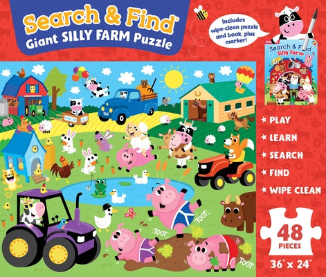 Book & Puzzle Silly Farm [With Wipe-Clean Book] by Publishing, Kidsbooks