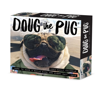 Doug the Pug 2024 6.2 X 5.4 Box Calendar-USA by Leslie Mosier