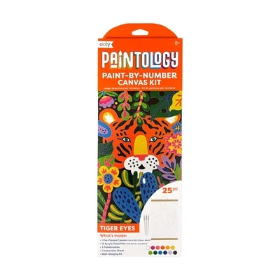 Paintology Paint by Number Canvas Kit - Tiger Eyes (25 PC Set) by Ooly