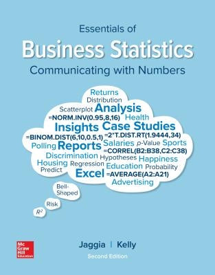 Loose-Leaf for Essentials of Business Statistics by Jaggia, Sanjiv