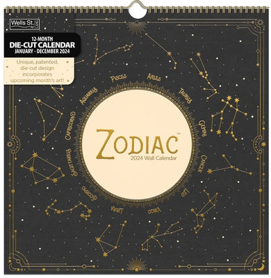 Zodiac 2024 12x12 Die-Cut Spiral Calendar by Wsbl