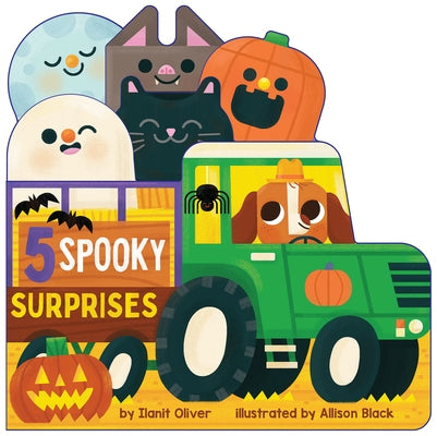 5 Spooky Surprises (a Truck-Shaped Halloween Countdown Board Book!) by Oliver, Ilanit