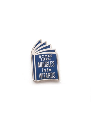 Books Turn Muggles Into Wizards Enamel Pin by 