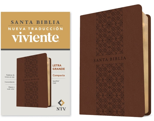 Santa Biblia Ntv, Edición Compacta, Letra Grande (Sentipiel, Café, Letra Roja) by 