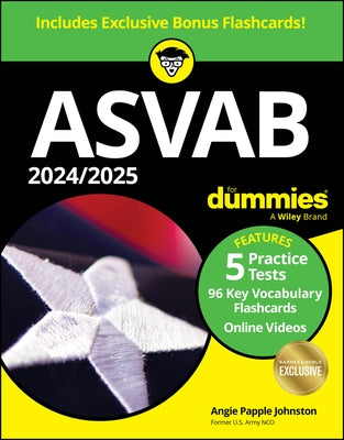 2024/2025 ASVAB for Dummies, Barnes & Noble Exclusive Edition by Papple Johnston, Angie