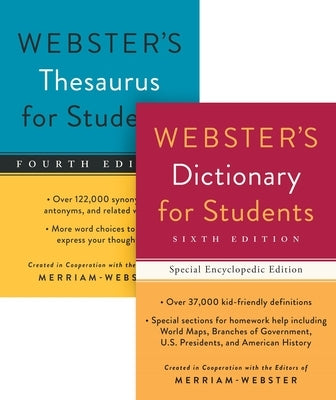 Webster's for Students Dictionary/Thesaurus Shrink-Wrapped Set by Merriam-Webster