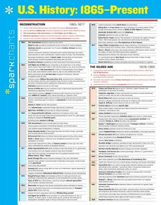 U.S. History: 1865-Present Sparkcharts: Volume 82 by Sparknotes