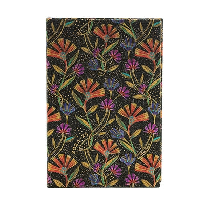 Paperblanks 2024-2025 Weekly Planner Wild Flowers Playful Creations 18-Month Mini Horizontal Elastic Band 208 Pg 80 GSM by Paperblanks