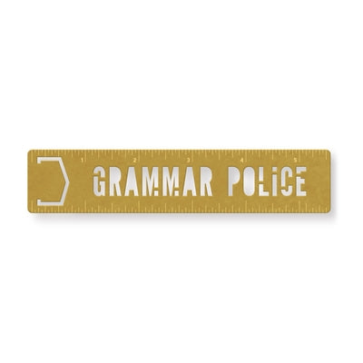 Grammar Police Metal Bookmark Stencil by Brass Monkey
