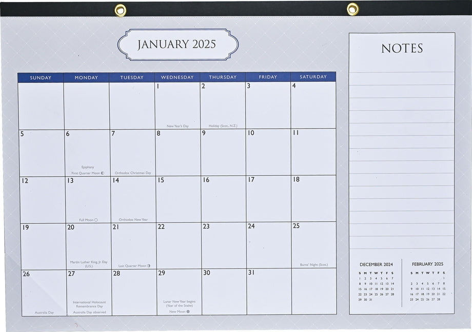 2025 Classic Desk Pad and Wall Calendar (11 X 17) by Peter Pauper Press Inc