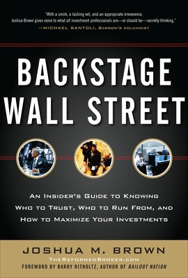 Backstage Wall Street (Pb) by Brown, Joshua M.