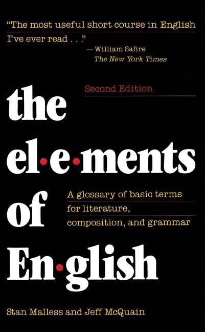 The Elements of English: A Glossary of Basic Terms for Literature, Composition, and Grammar by Malless, Stan