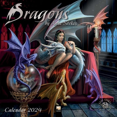 Dragons by Anne Stokes Wall Calendar 2024 (Art Calendar) by Flame Tree Studio