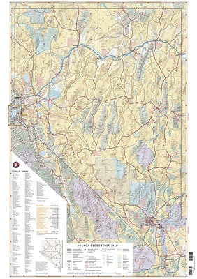 Nevada Recreation Map by National Geographic Maps