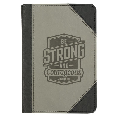 Journal Handy Black Be Strong and Courageous Josh. 1:9 by Christian Art Gifts