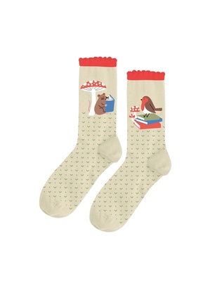 Woodland Critters Socks - Large by Out of Print