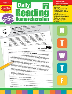 Daily Reading Comprehension, Grade 8 Teacher Edition by Evan-Moor Educational Publishers