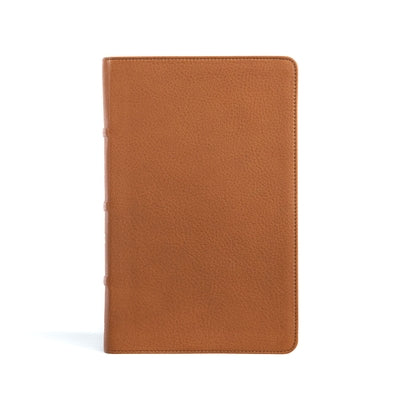 CSB Single-Column Personal Size Bible, Saddle Genuine Leather by Csb Bibles by Holman