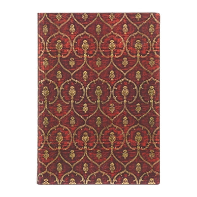 Paperblanks Red Velvet Softcover Flexi MIDI Unlined Elastic Band Closure 176 Pg 100 GSM by Paperblanks